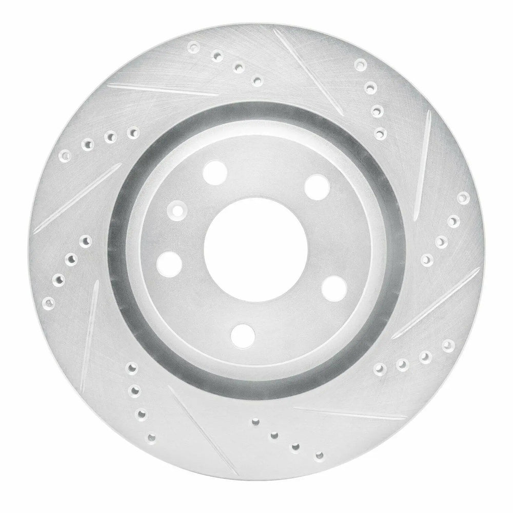 R1 Concepts Brake Rotor- Slotted - Silver Fits Audi S4