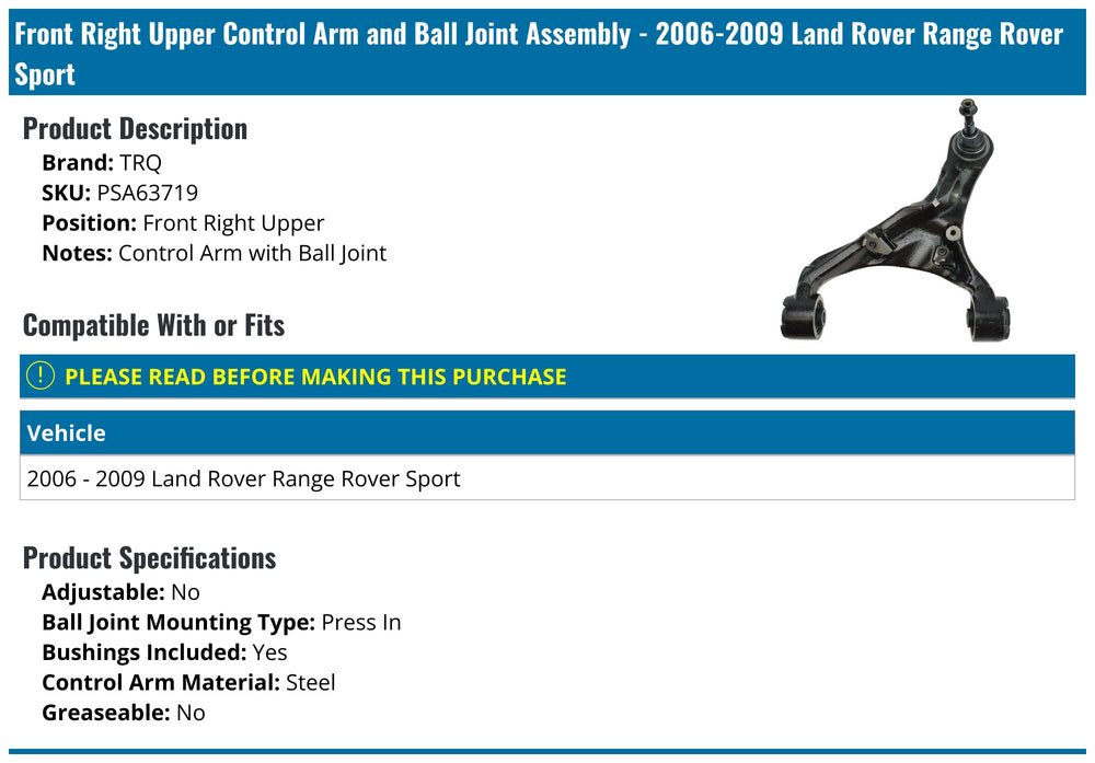 CONTROL ARM W/ BALL