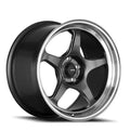 Konig Hyperspec 18x8.5A 5x108 ET42 Anthracite Metallic Wheel w/ Mirror Machined Lip (Knurled Bead)