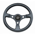 WHEEL BLACK LEATHER 12 IN