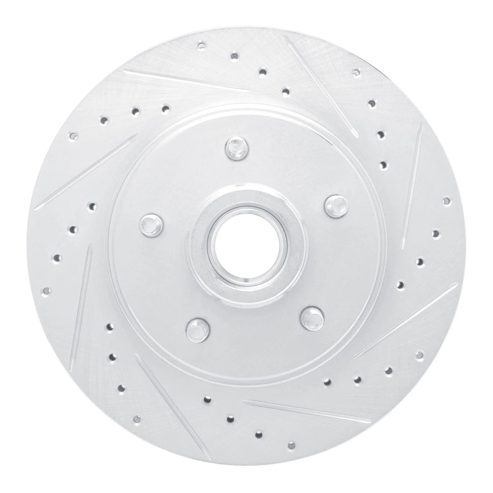 R1 67-72 Cadillac COMMERCIAL CHASSIS Front Right Drilled & Slotted Silver Brake Rotor