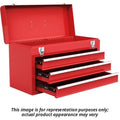Deezee Universal Tool Box - Red Crossover - Single Lid BT Alum Mid Size