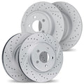 DFC 11-17 Audi A4 Quattro Front & Rear Drilled & Slotted Geoperformance Rotors