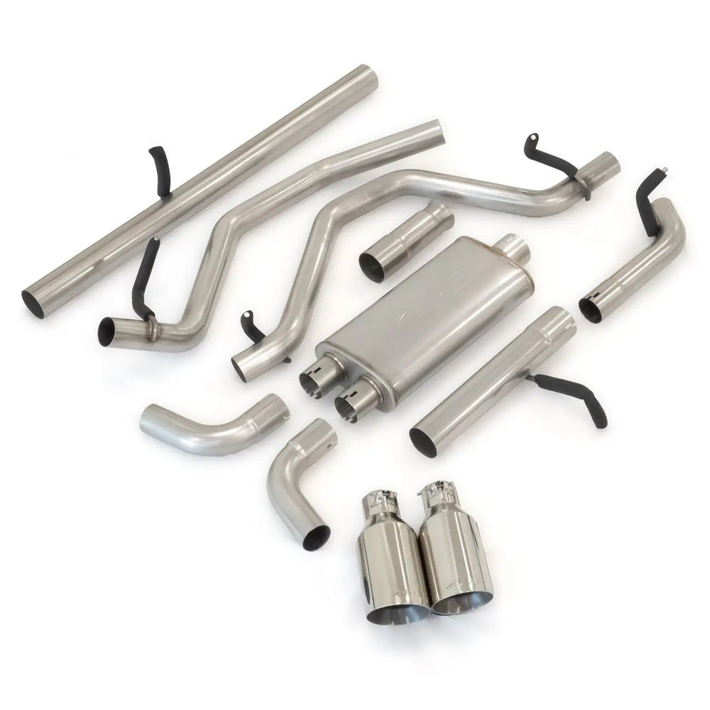0913 GM 5.3L 2.5IN CATBACK EXHAUST SYSTEM RAW W/BLACK TIPS