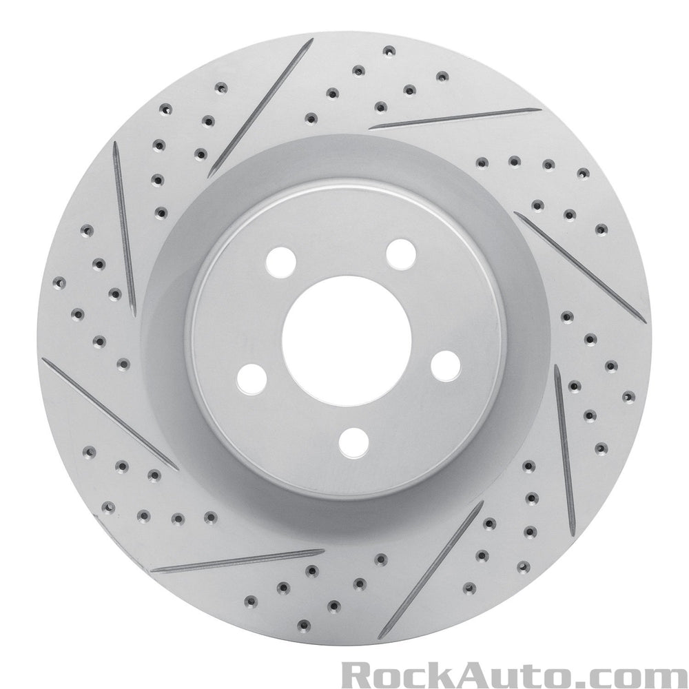 R1 05-23 Chrysler 300 Front Left Drilled & Slotted Geoperformance Rotor