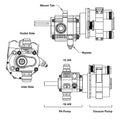 Oil Pump 1 Stage L/S w/ Rear Drive & Vacumn