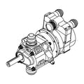 Oil Pump 1 Stage L/S w/ Rear Drive & Vacumn