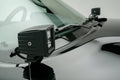 ~(5 lbs. 18X8X3)~ 2009-2017 DODGE RAM 1500: Hood Hinges LED Light Bar Mount KIT - By A Pillar - with Two 3 IN Cube Led Work Lights (Includes Universal Wiring Harness) - Bolts On to Hood Hinges - Easy Install