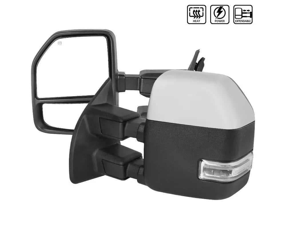 SUPER DUTY TOWING MIRRORS CHROME- CLEAR SIGNAL- POWER HEATED