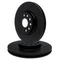 R1 Concepts Brake Rotor- Slotted - Black