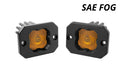 Diode Dynamics Stage Series C1 LED Pod - Yellow SAE Fog Flush ABL (Pair)