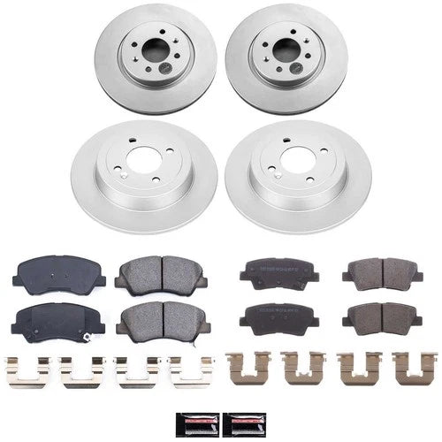 Power Stop 12-18 Kia Rio Front & Rear Z17 Evolution Geomet Coated Brake Kit