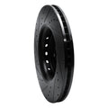 R1 14-23 Dodge Charger Front Right Drilled & Slotted Black Brake Rotor