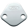 Fuel Pump Block Off Plate Chrome Fits Big Block Chevrolet 396/427/454 & most other V6 or V8 engines with 1-3/4 Inch Bolt Spacing Mr Gasket