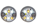 LIGHTS,STROBE,6 LED,AMBER/CLEAR,25F