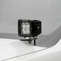 0810 F250/350 HOOD HINGES LED LIGHT BAR MOUNTS W/ FOUR 3IN CUBE LED WORK LIGHTS