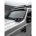 0810 F250/350 HOOD HINGES LED LIGHT BAR MOUNTS W/ FOUR 3IN CUBE LED WORK LIGHTS