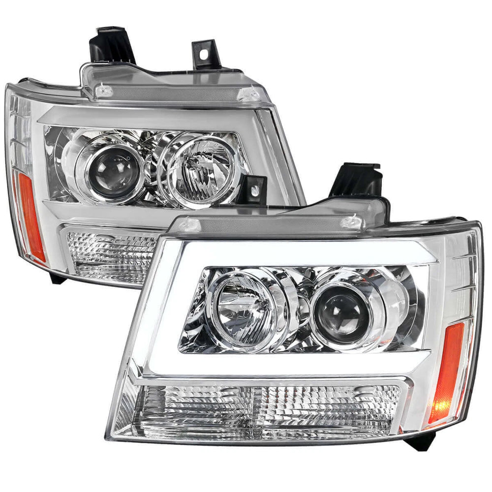 C BAR PROJECTOR HEADLIGHT CHROME