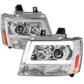 C BAR PROJECTOR HEADLIGHT CHROME
