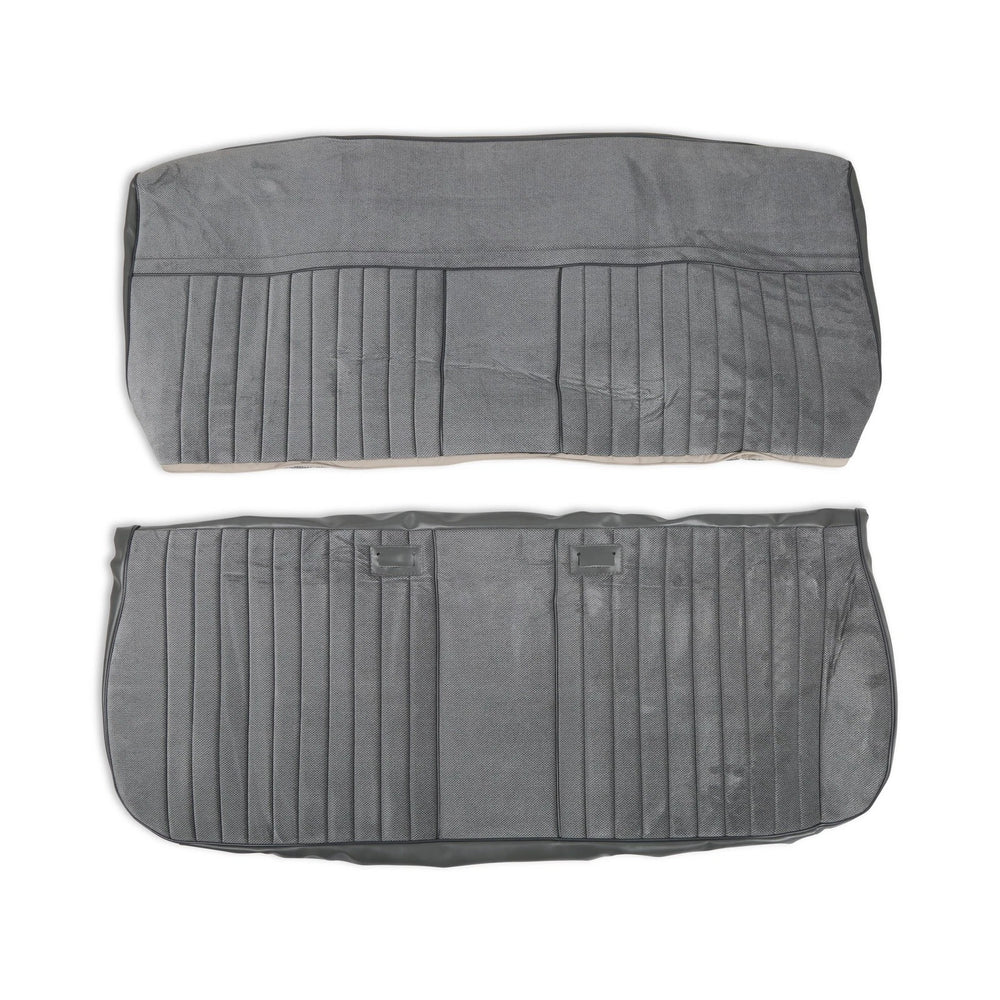 8187 C/K SEAT UPHOLSTERY KIT DELUXE PLEAT CLOTH/VINYL GREY/CHARCOAL
