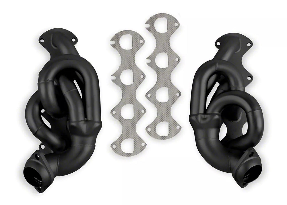 Shorty Headers Black Painted 2005-2009 Ford Mustang Gt V8-4.6L Tube Size 1-5/8 Inch O.D. Collector Size 2-1/2 Inch Black Paint Carb Eo D-115-19 FlowTech