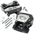 S&S Cycle 99-05 BT Super Stock 91cc Cylinder Heads - Wrinkle Black