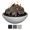FIRE BOWL 39IN x 13IN (NATURAL GAS) TEEPEE BURNER BONE