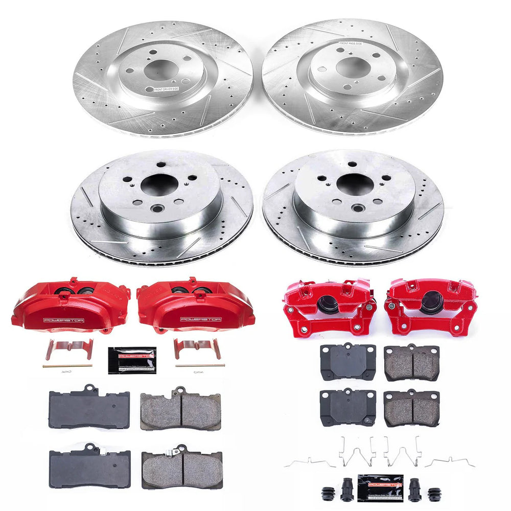 Power Stop 09-11 Lexus GS350 Front & Rear Z23 Evolution Sport Brake Kit w/Calipers