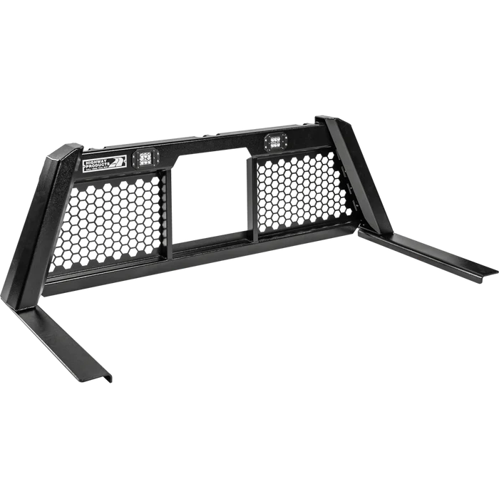 GUARDIAN HD HEADACHE RACK WITH SMOOTH BLACK UPRIGHTS SMOOTH BLACK CENTER SIZE 4