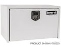 18X18X18 INCH WHITE STEEL UNDERBODY TRUCK BOX WITH PADDLE LATCH
