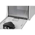 18X18X18 INCH WHITE STEEL UNDERBODY TRUCK BOX WITH PADDLE LATCH