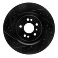 R1 06-12 Mercedes-Benz GL350 Front Left Drilled & Slotted Black Brake Rotor