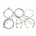 Brake Line Kit Jeep 1997-2006 TJ Wrangler; w o Unlimited Package w o ABS w Dana 44 Rear Axle w Rear Drum Brakes; Nickel Copper Premium Brake Lines with Black Oxide Fittings; Includes 7 coiled brake lines with lengths and fittings made specifically for e