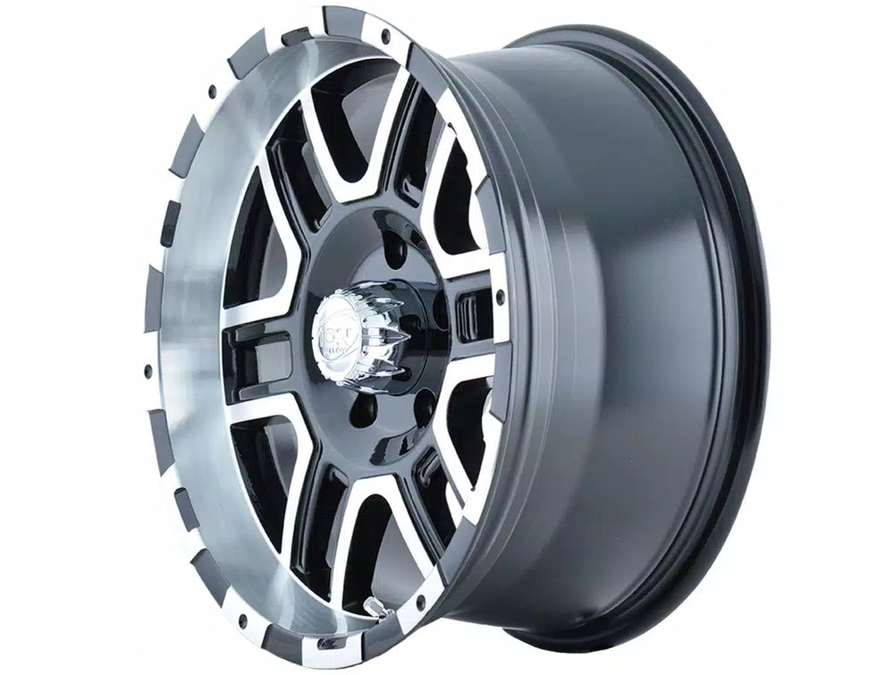 ~(29 lbs. 19X19X10)~ 179 (179) BLACK/MACHINED FACE/MACHINED LIP 17X9 8-165.1 0MM 130.8MM