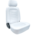 CLASSIC W/HEADREST LOW BACK WHITE VINYL LEFT