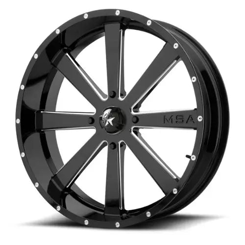 FLASH 18X7 4X156.00 GLOSS BLACK MIL
