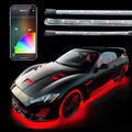 XK Glow New Style 8x24In Tubes XKchrome Car Standard Kit w/ Dual-Mode Dash Mount Controller