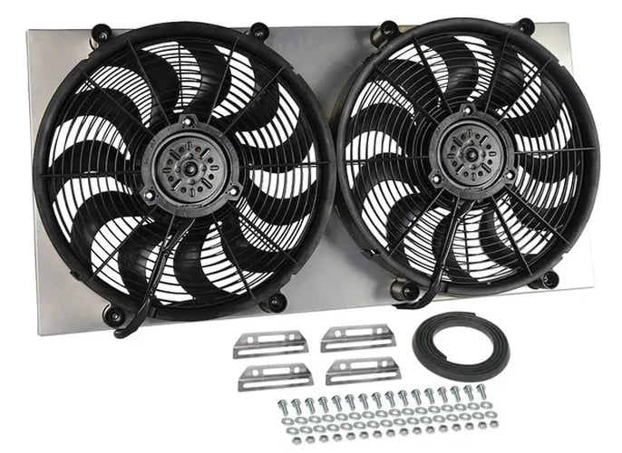 Powerpack - High Output Dual 17 Electric RAD Fan/Aluminum Shroud Kit