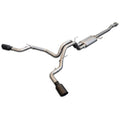 0914 FORD F150 CATBACK EXHAUST SYSTEM RAW TUBE W/BLACK TIPS