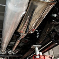 0914 FORD F150 CATBACK EXHAUST SYSTEM RAW TUBE W/BLACK TIPS