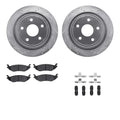R1 02-24 Chrysler Aspen Rear Drill/Slot Silver Rotors w/Off-Road/Tow Pads