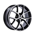 BBS SR 18x8 5x120 ET32 Satin Black Diamond Cut Face Wheel -82mm PFS/Clip Required