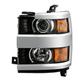 1519 SILVERADO 2500/3500HD HALOGEN MODELS WITH CHROME BEZEL LEFT