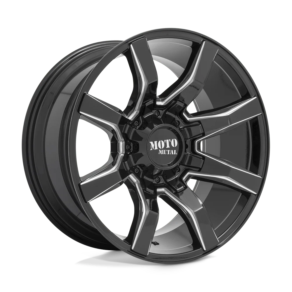 MO804 SPIDER 22X12 5X5.0/5.5 44MM GLOSS BLACK MILLED