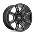 MO804 SPIDER 22X12 5X5.0/5.5 44MM GLOSS BLACK MILLED
