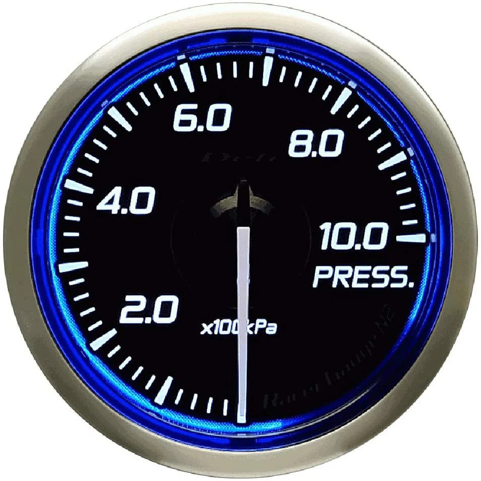 Defi DF Blue Racer N2 SI Pressure Gauge Metric 52mm