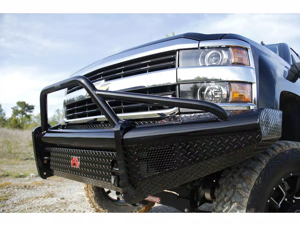 1114 SILVERADO 2500/3500 FRONT RANCH BUMPER W/ PRERUNNER GUARD W/ TOW HOOKS