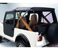 ~(54 lbs. 44X39X5)~ Tigertop Complete Replacement Soft Top Black Crush Jeep 76-86 CJ7; Includes 1-piece full Fabric Doors; Clear side and rear windows