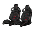 Braum Alpha X Series Sport Seats - Black Red - BRR5-BKRD
