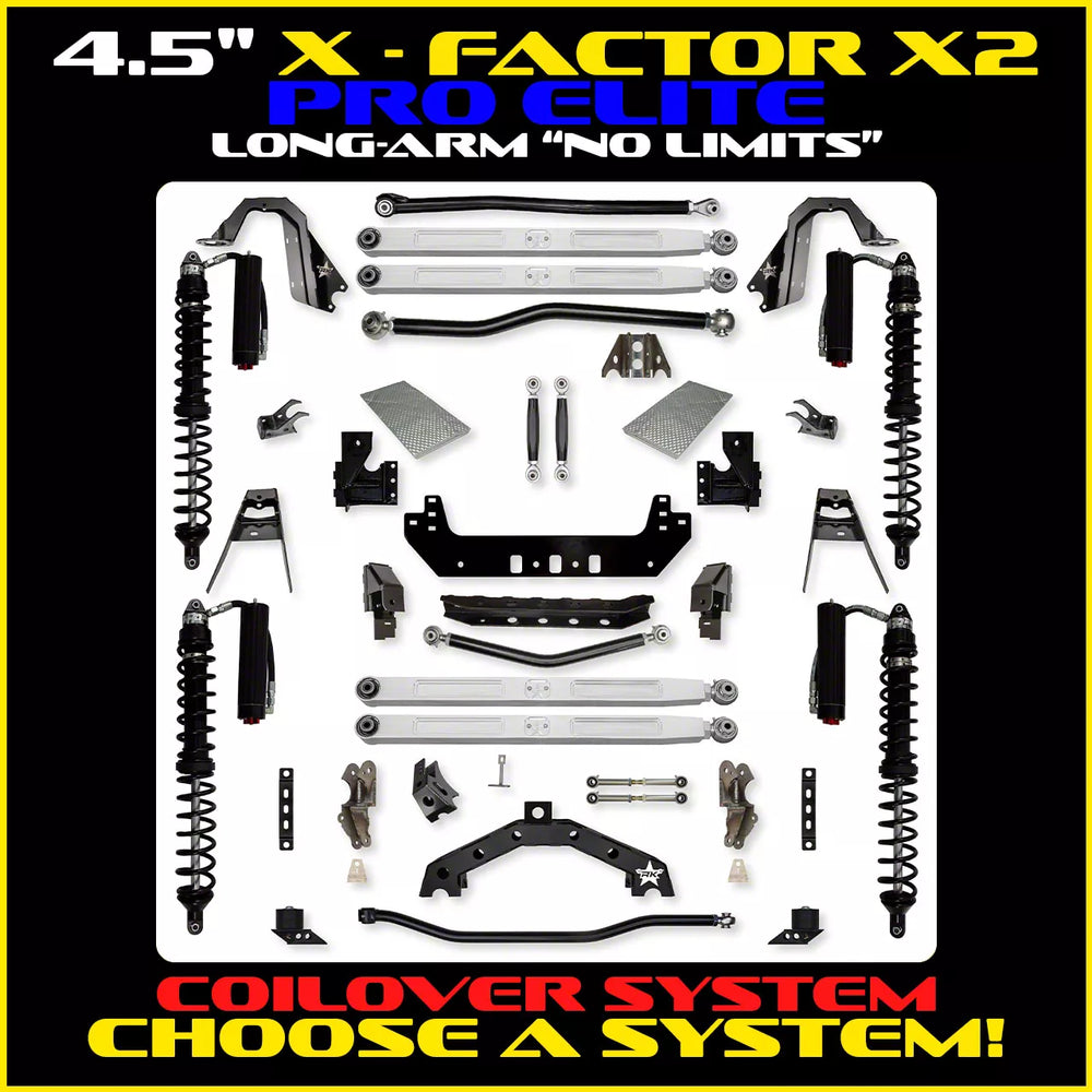 18C WRANGLER JL 2DR 4.5IN PRO ELITE LONG ARM COIL OVER SUSPENSION W/ FAST CD AD